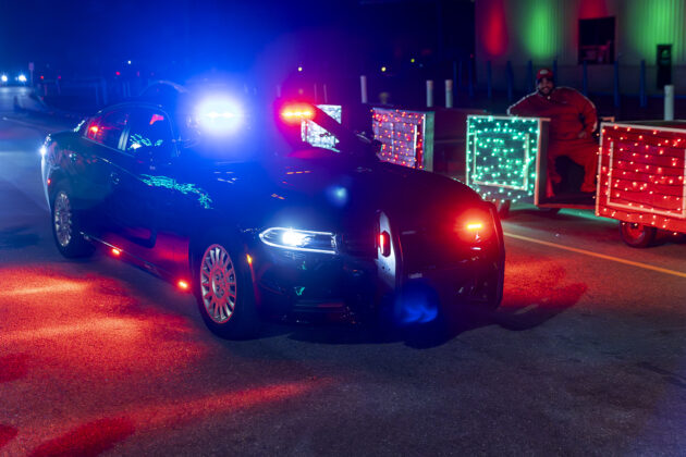 Police car that is in the Santa Parade