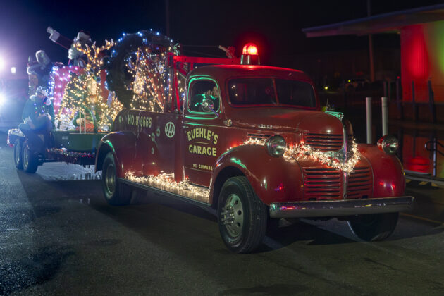 One of the vehicles pulling Santa's sleigh