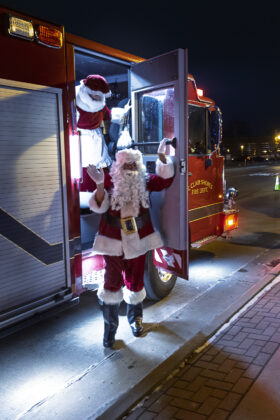 The arrival of Santa Claus