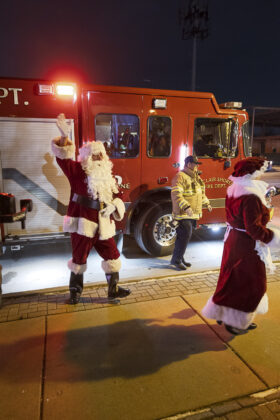 the arrival of Santa